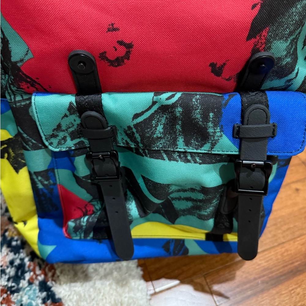 Herschel x Andy Warhol limited edition multicolored flower print backpack - Picture 5 of 7